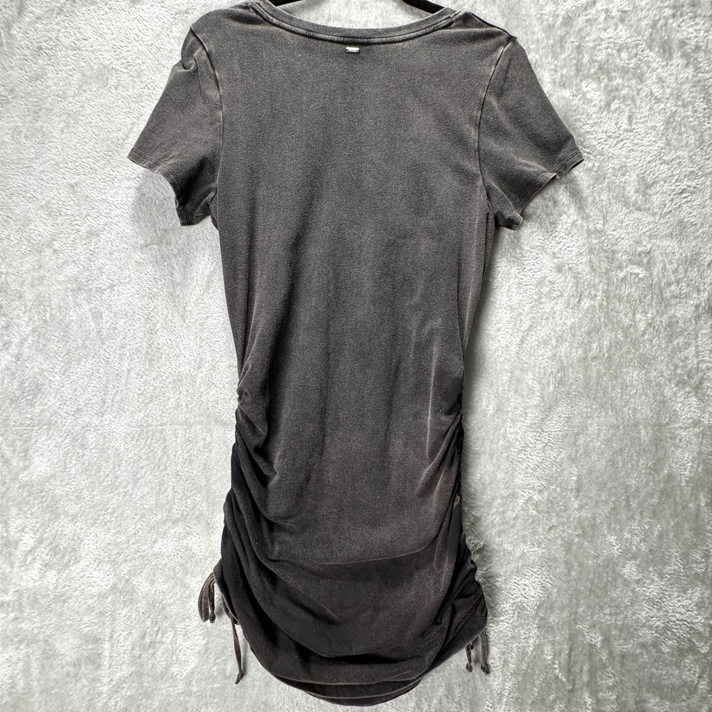 Victoria's Secret PINK Charcoal Mineral Wash Ruched Side Drawstring Dress Large - Picture 3 of 12